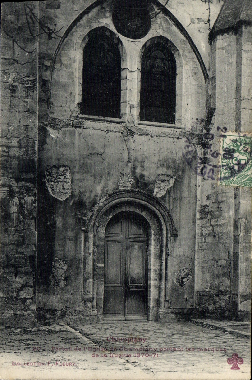 CPA Champigny Portail de l'eglise