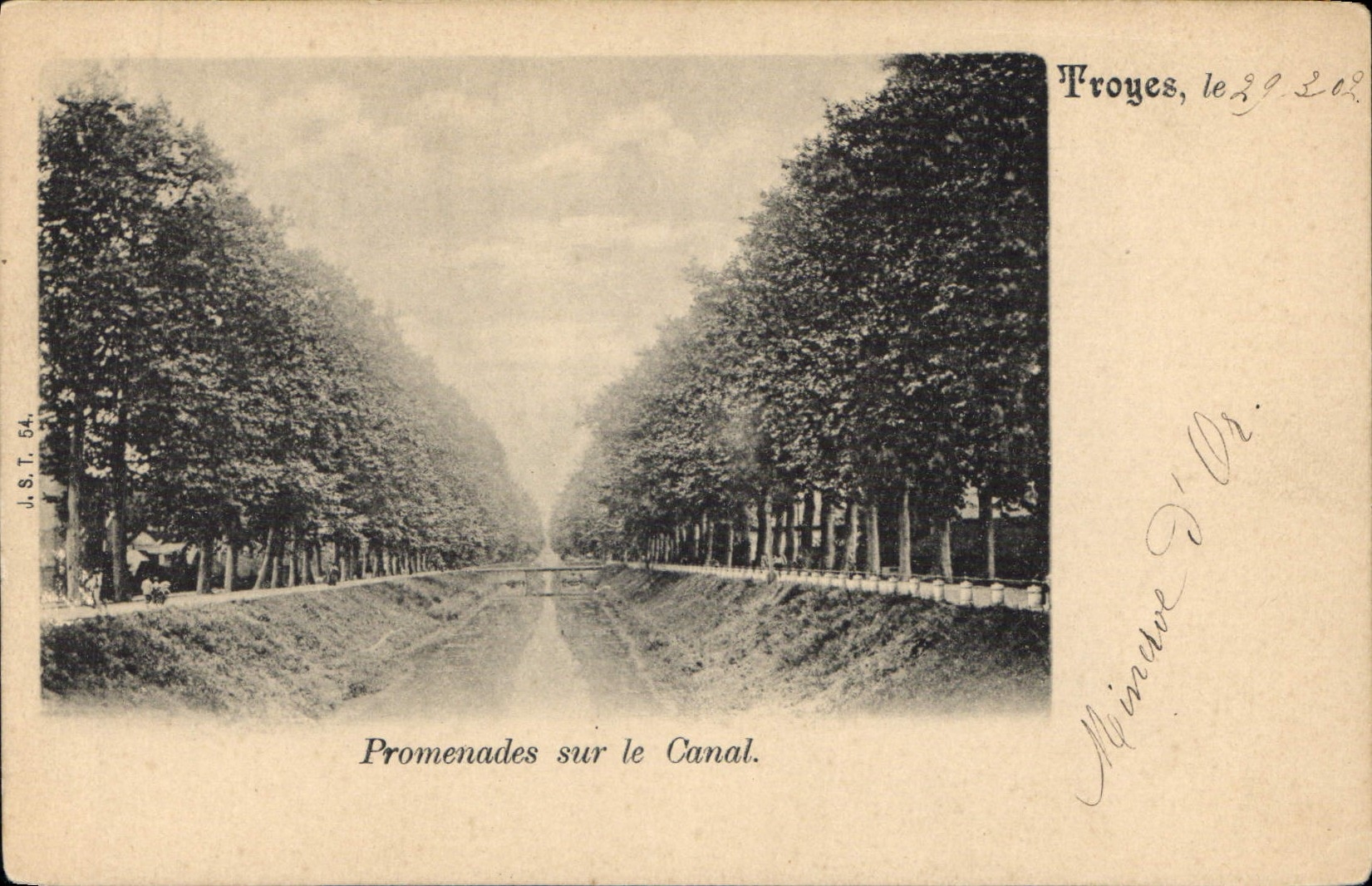 CPA Troyes Promenades sur le Canal 
