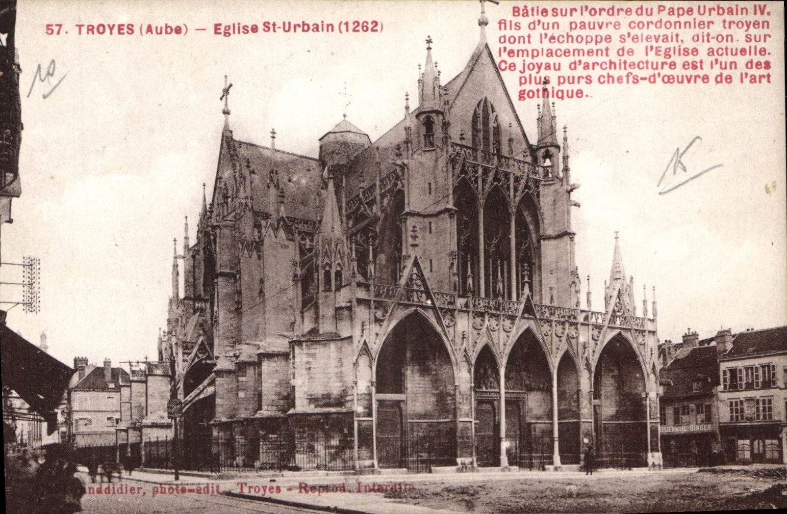 CPA Troyes Aube Eglise St Urbain 