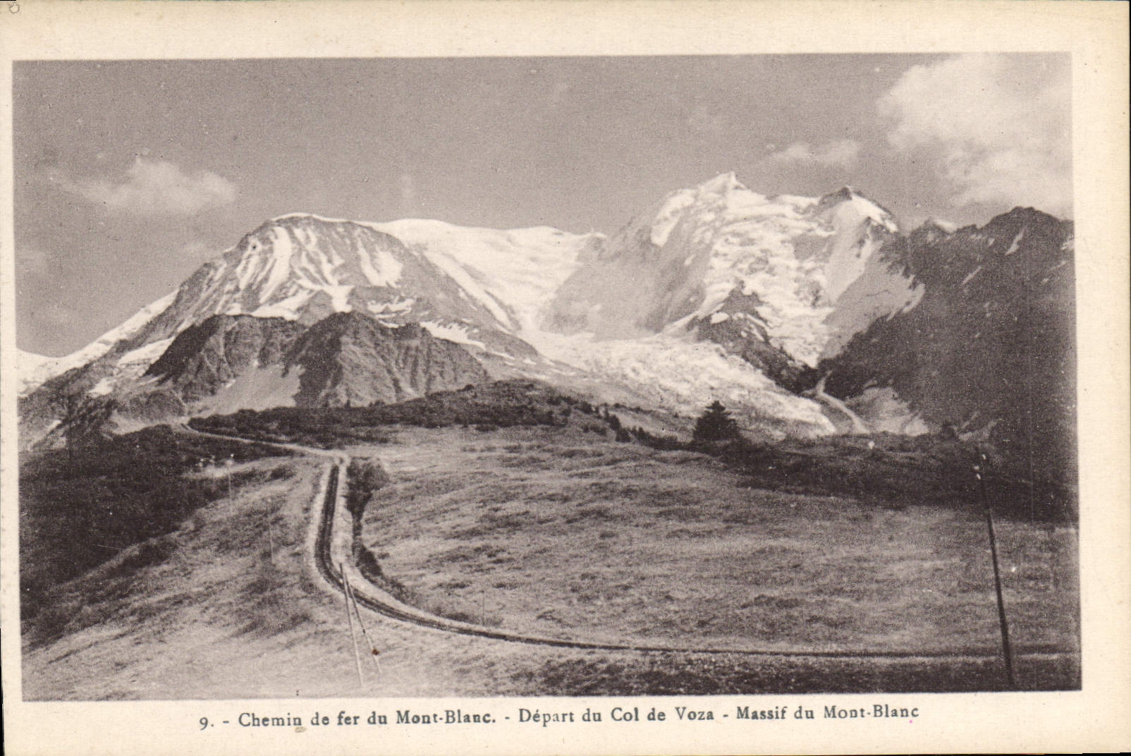 CPA Chemin de fer du Mont Blanc Depart du Col de Voza Massif du Mont Blanc 