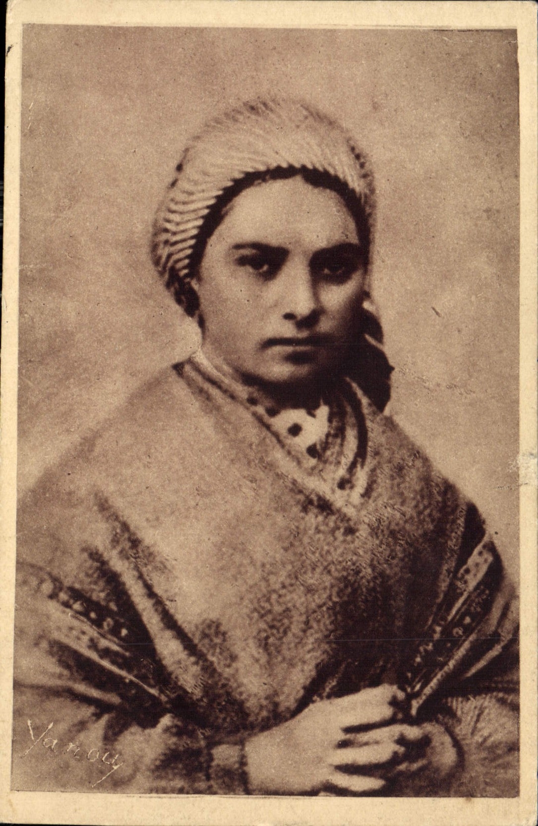 CPA Lourdes Portrait Authentique de la Bienheureuse Bernadette Soubirous