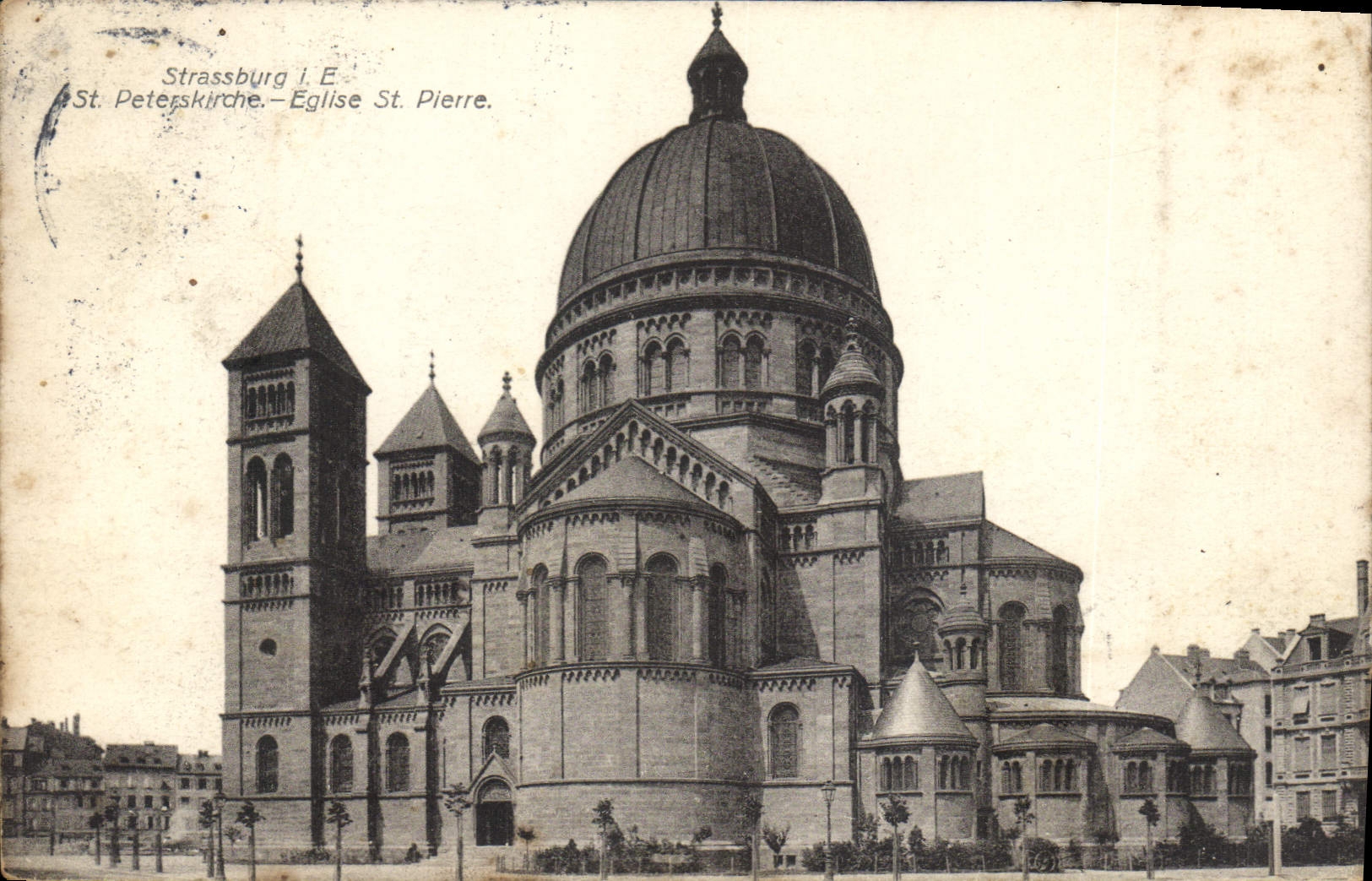 CPA Strasburg St Peterskirche Eglise St Pierre 