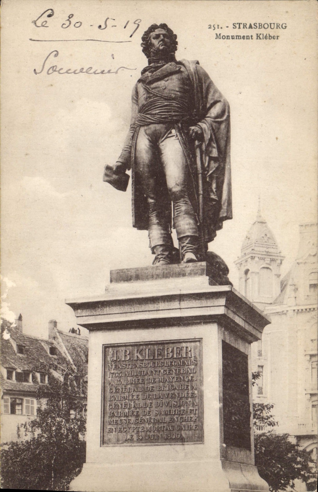 CPA Strasbourg Monument Kleber 