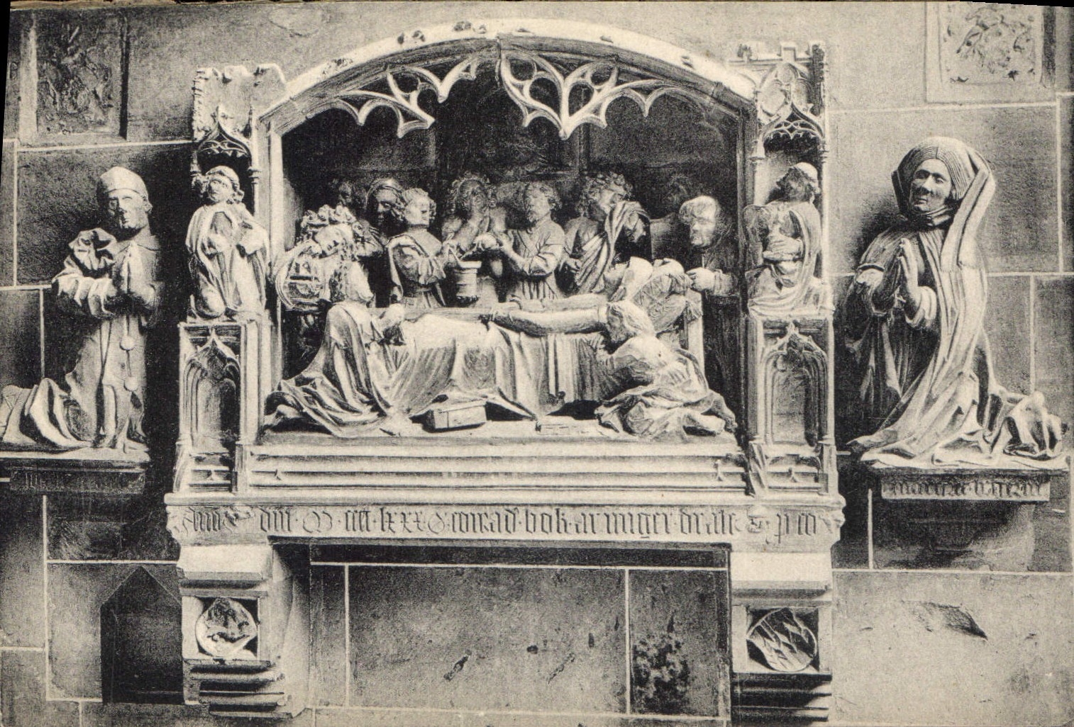 CPA Strassbourg E Muster Tod Maria Relief der Katharinenkapelle gestiftet v Conrad armiger AD 1480 