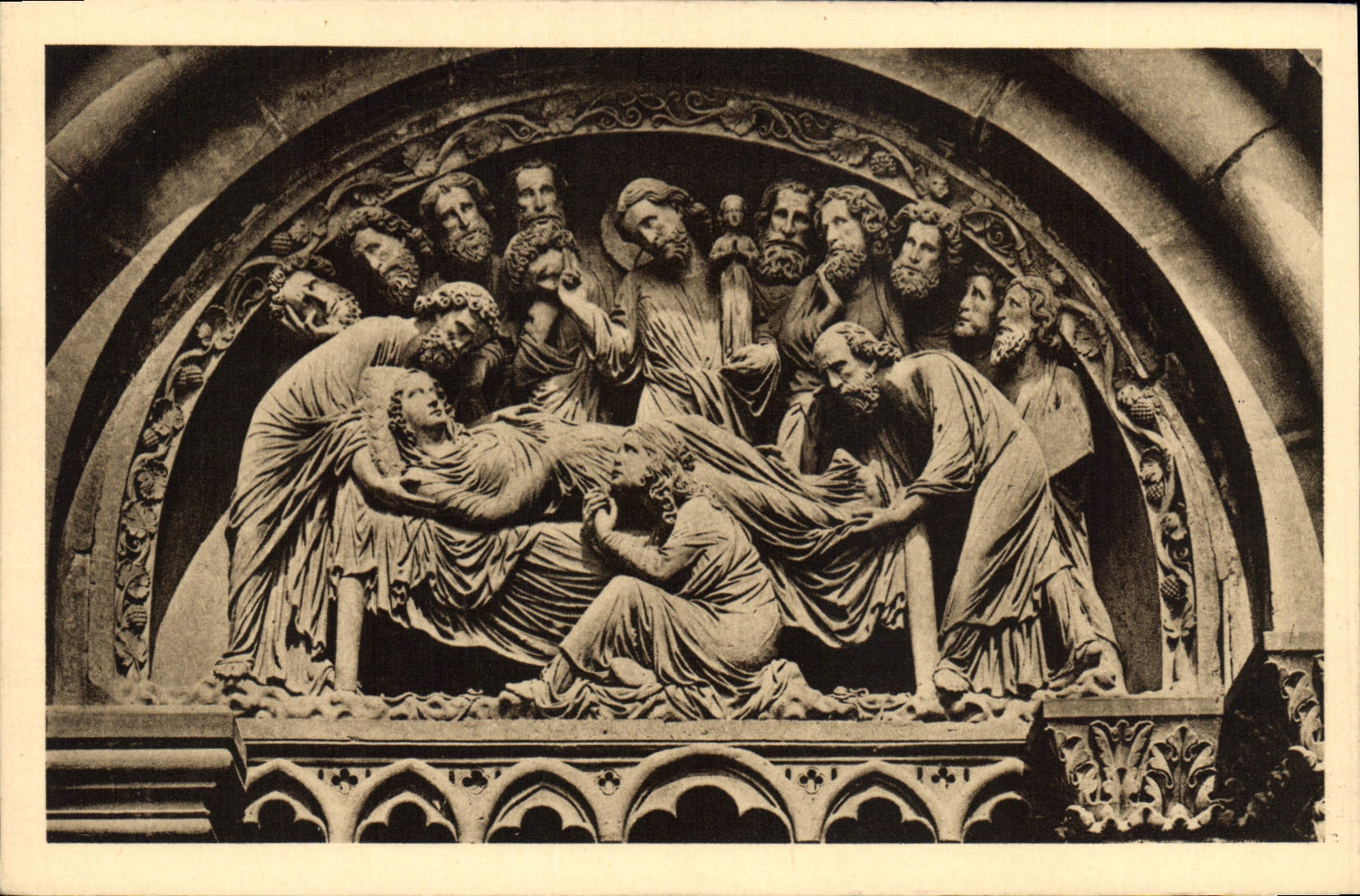 CPA Cathedrale de Strasbourg La Mort de la Vierge 