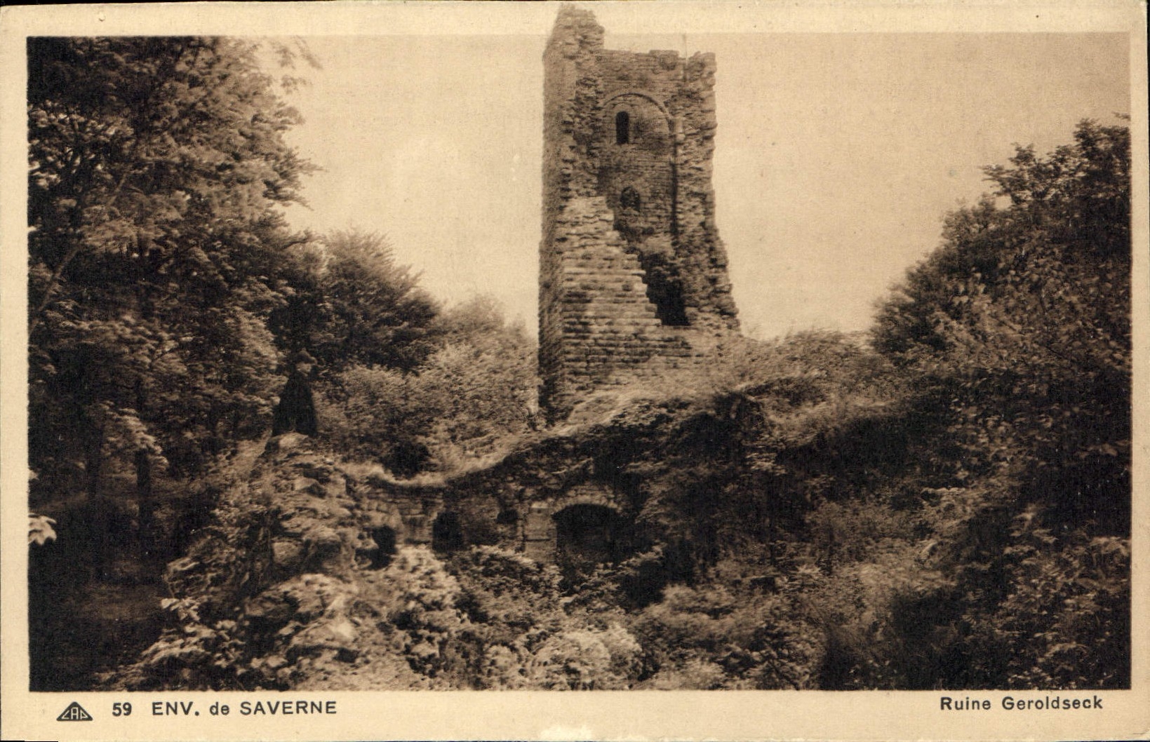 CPA Env de Saverne Ruine Geroldseck 