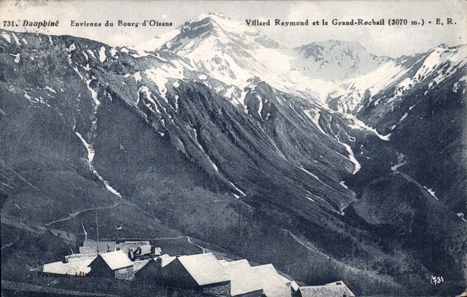 CPA Dauphine Environs du Bourg d'Oisans Villard Reymond et le Grand Rochail 3070 m 