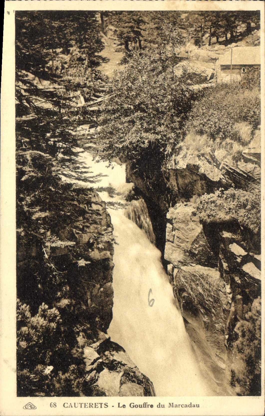 CPA Cauterets La Gouffre du Marcadau 