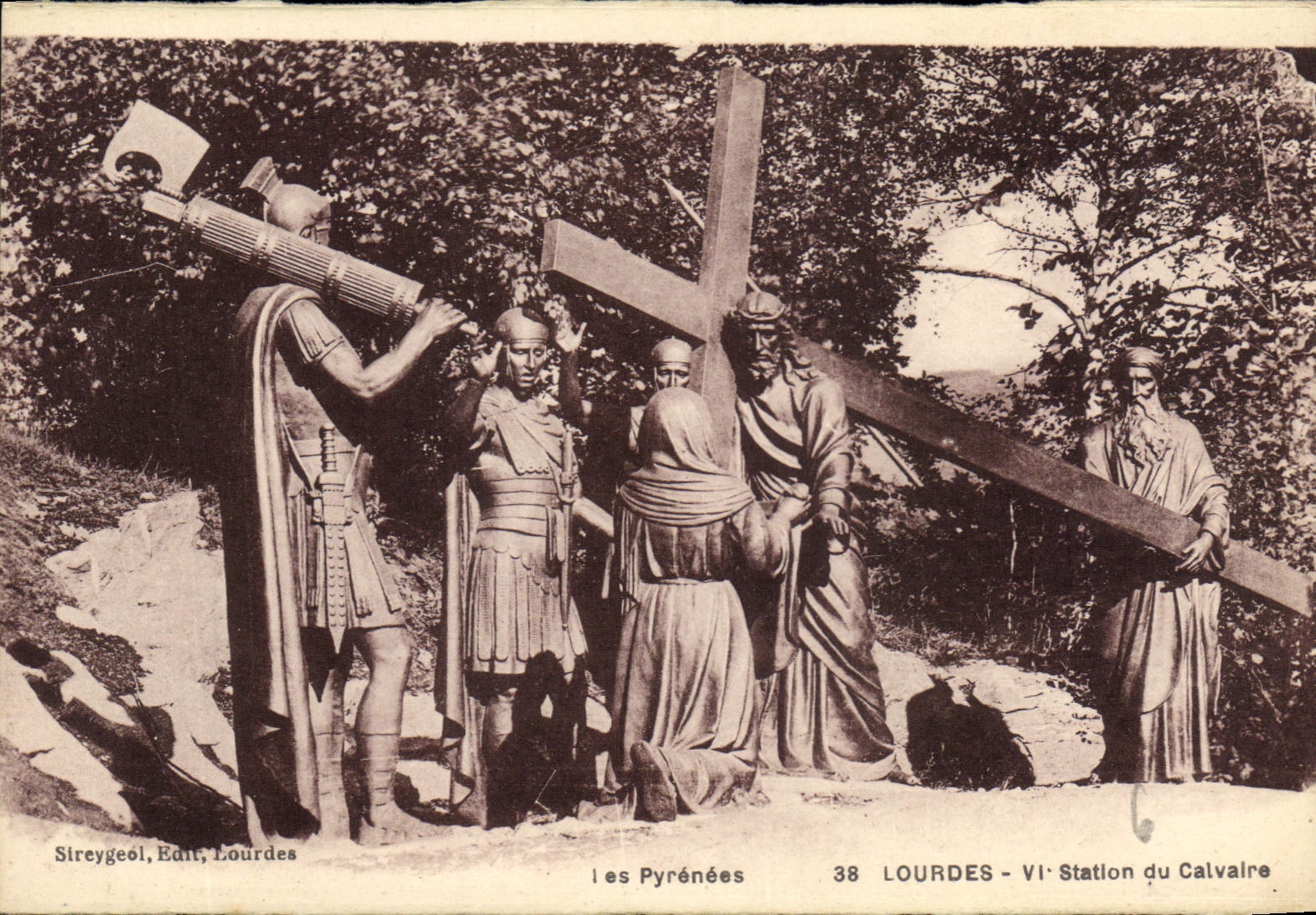 CPA Lourdes VI Station du Calvaire 