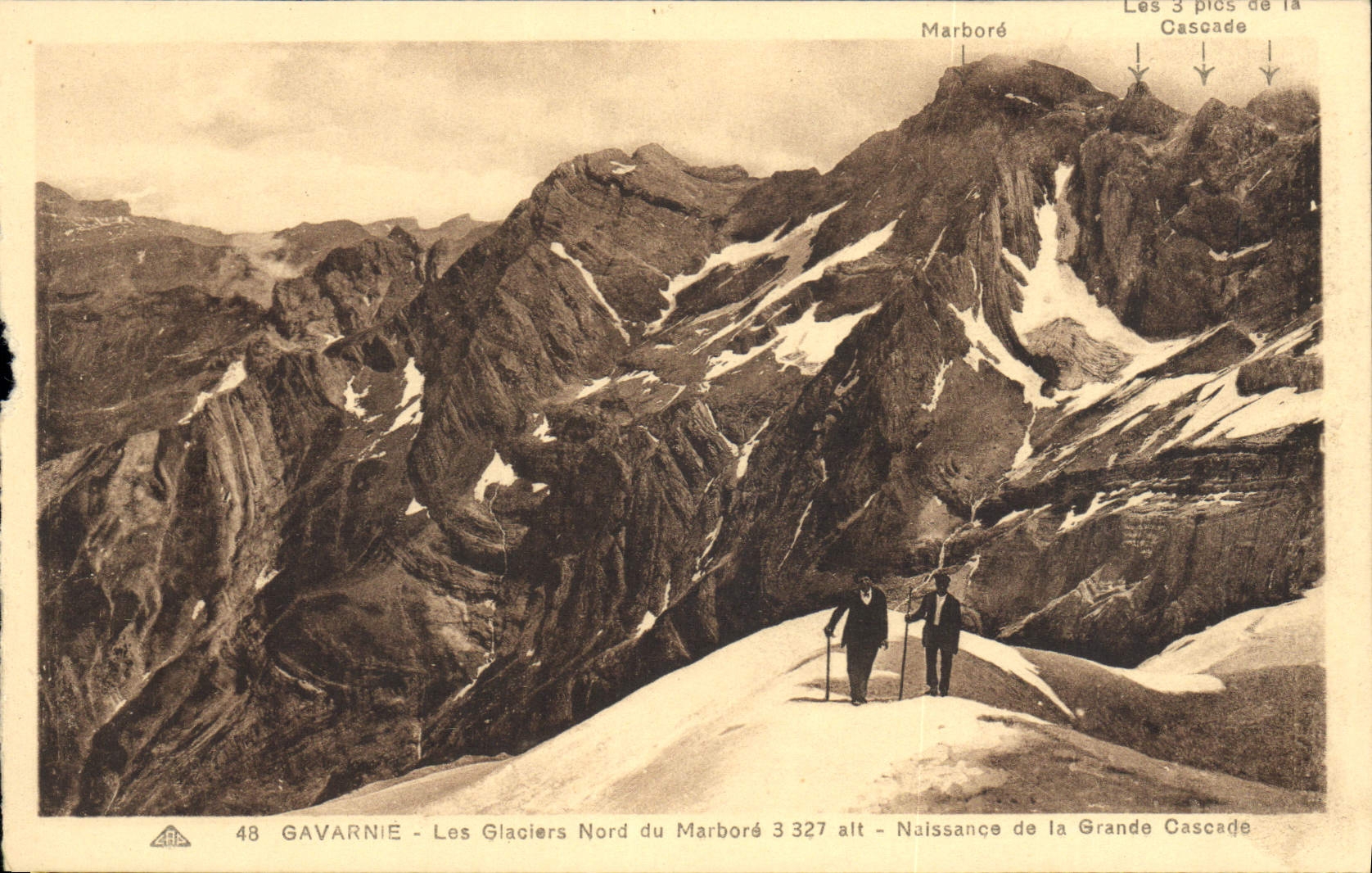 CPA Gavarnie Les Glaciers Nord du Marbore 