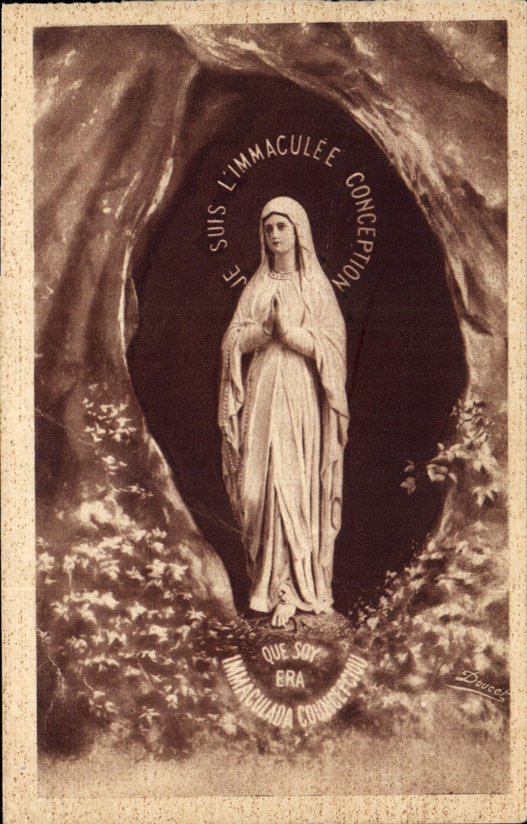 CPA Lourdes La Vierge de la Grotte 