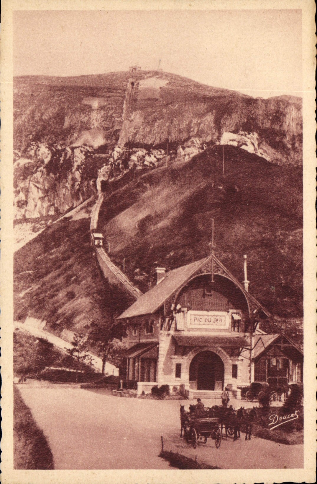 CPA Lourdes La Gare du Pic du Jer 