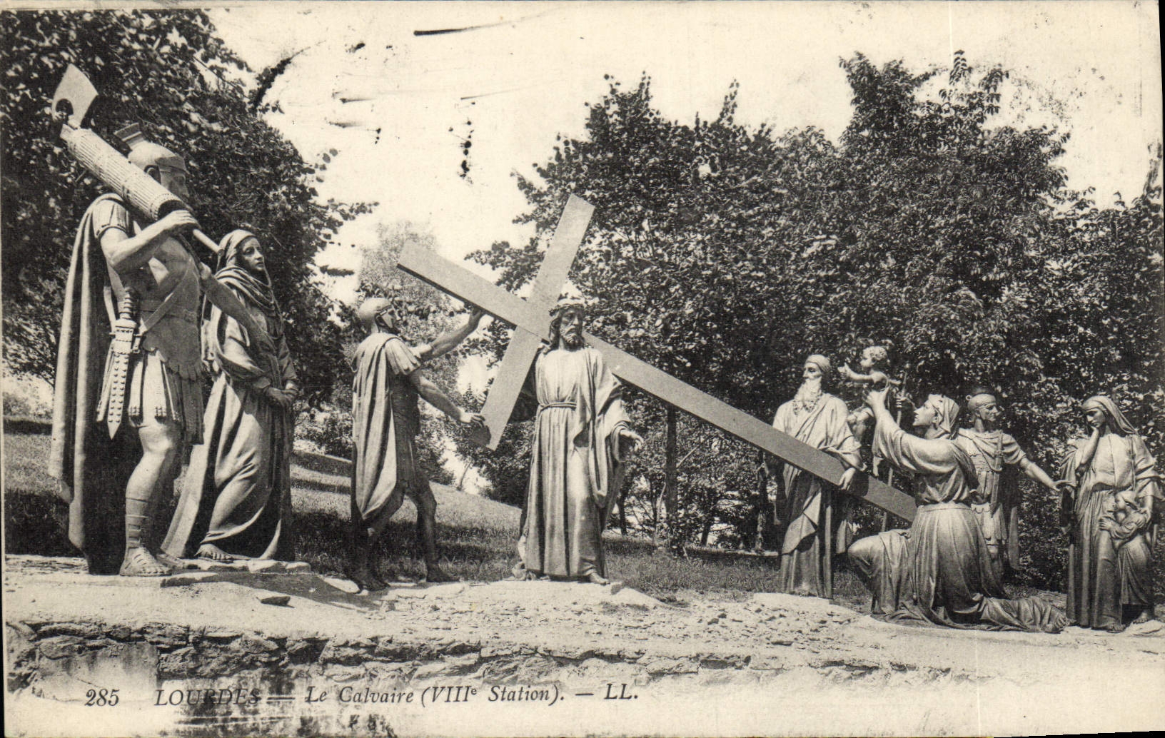 CPA Lourdes Le Calvaire VIII Station 