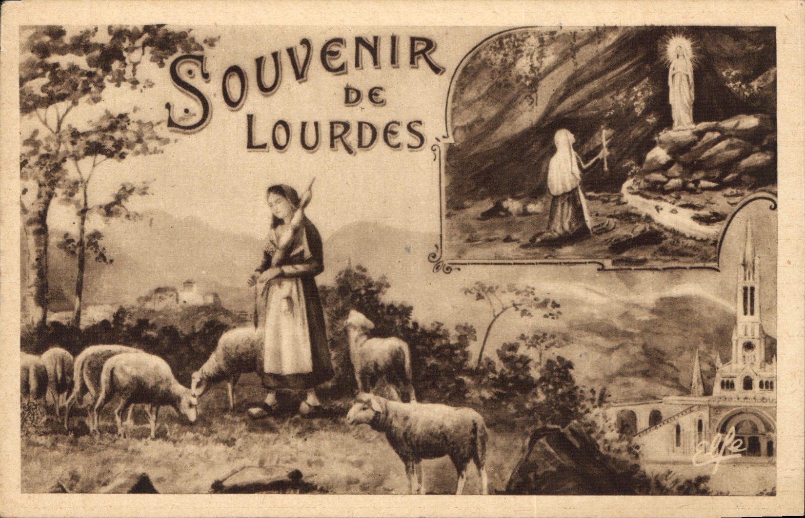 CPA Souvenir de Lourdes 