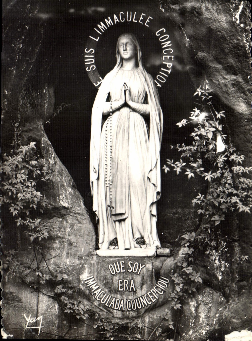 CPA Lourdes La Vierge de la Grotte 