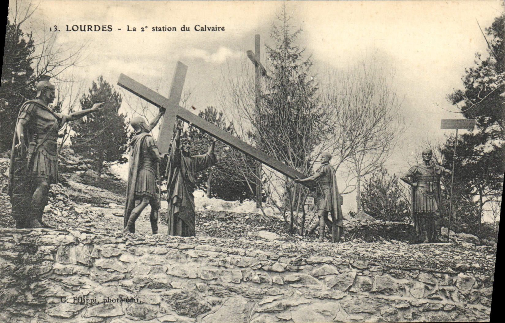 CPA Lourdes La 2 station du Calvaire 