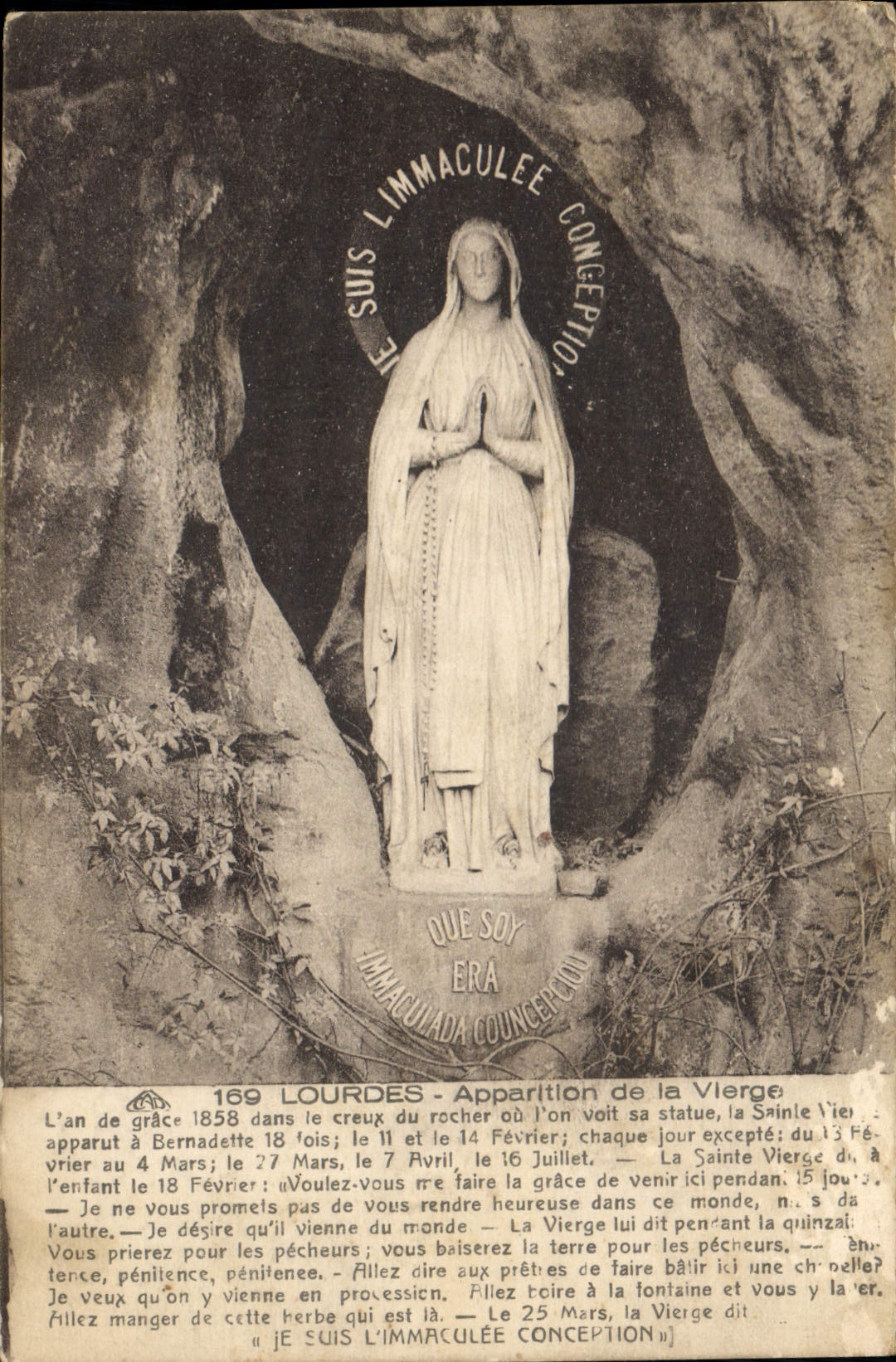CPA Lourdes Apparition de la Vierge 