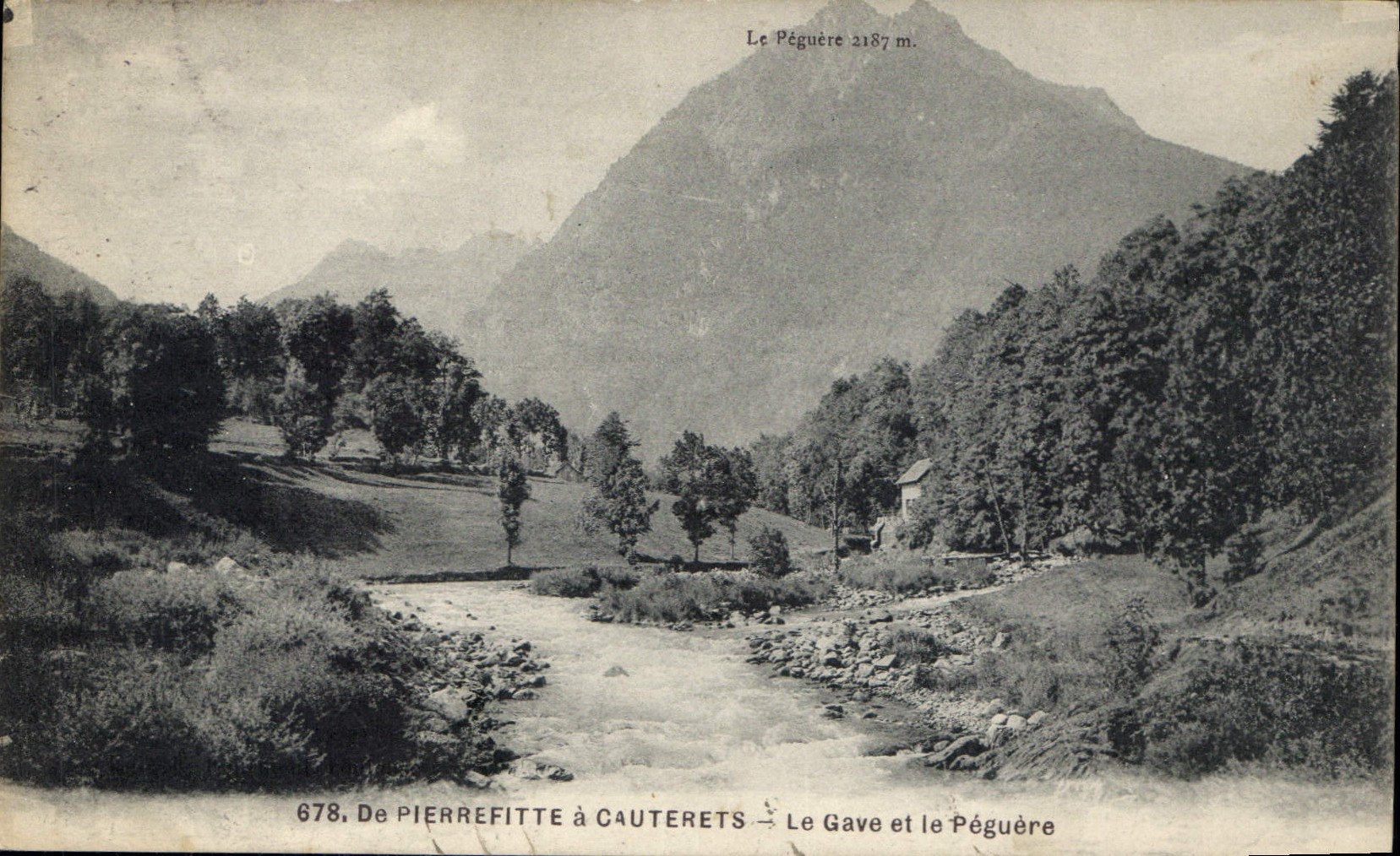 CPA De Pierrefitte a Cauterets Le Gave et le Peguere 