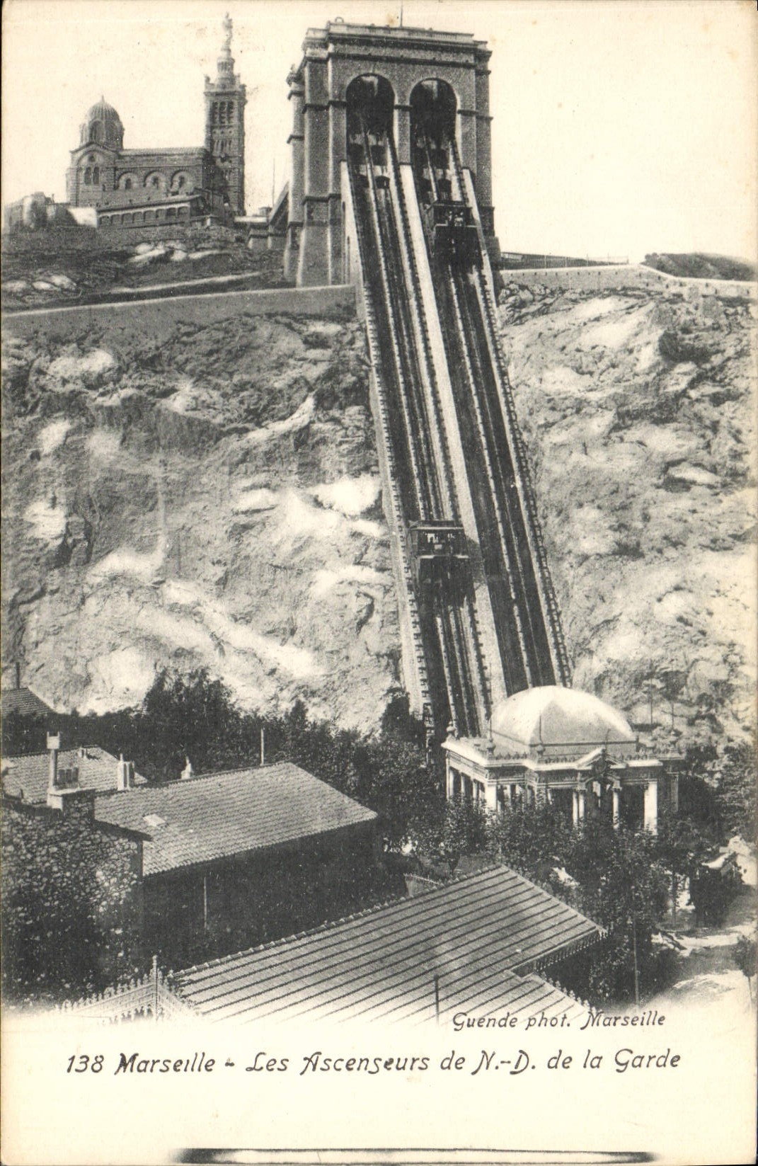 CPA Marseille Les Ascenseurs de ND de la Garde 