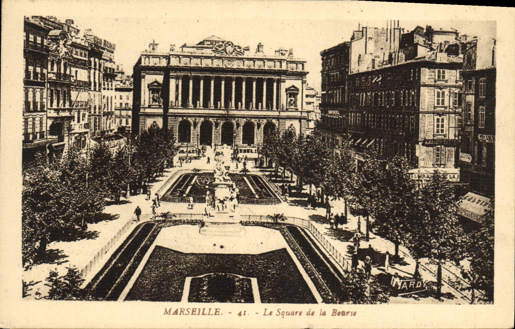 CPA Marseille Le Square de la Bourie 