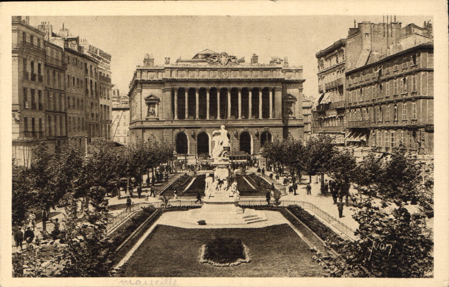 CPA Marseille La Place de la Bourse 
