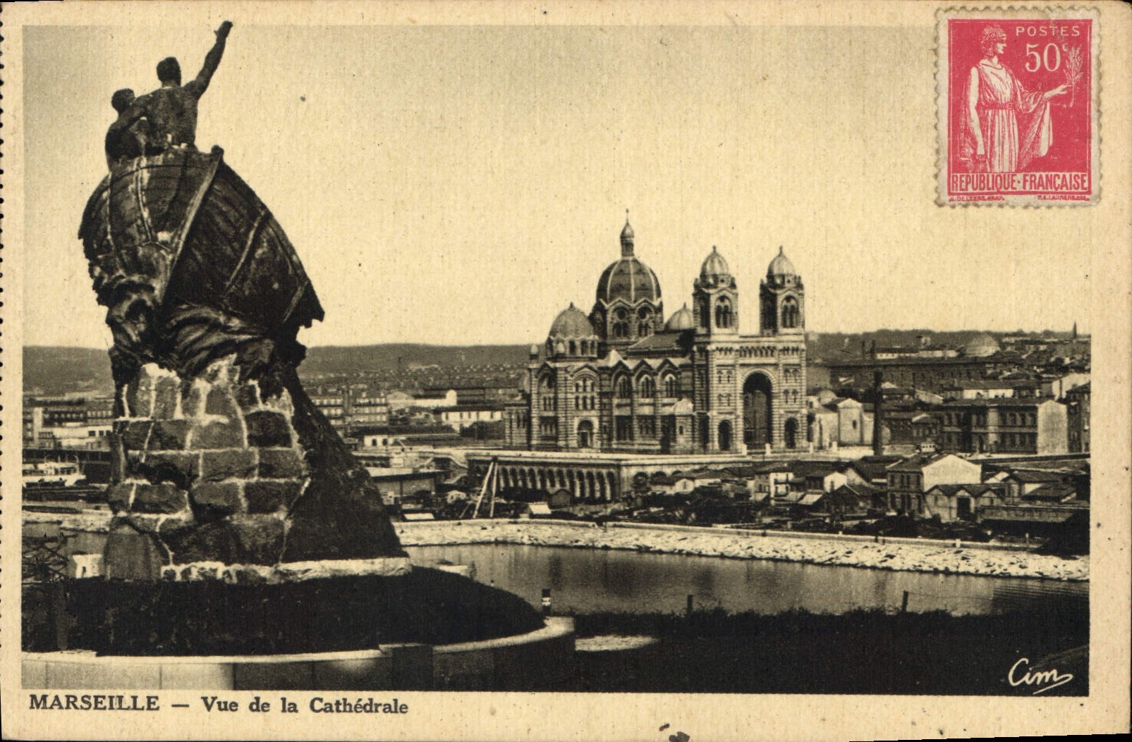 CPA Marseille Vue de la Cathedrale 