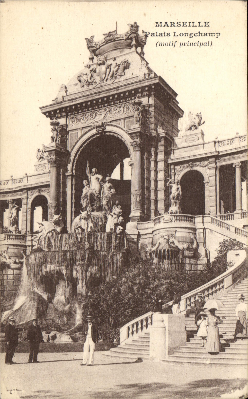 CPA Marseille Palais Longchamp motif principal 