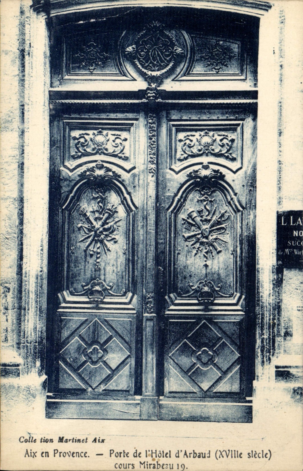 CPA Aix en Provence Porte de l'Hotel d'Arbaud XVIII siecle cours Mirabeau 