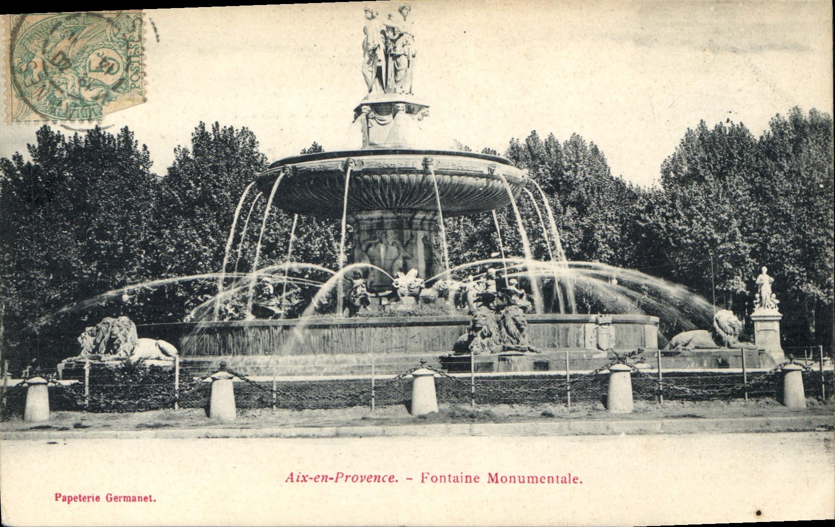 CPA Aix en Provence Fontaine Monumentale 