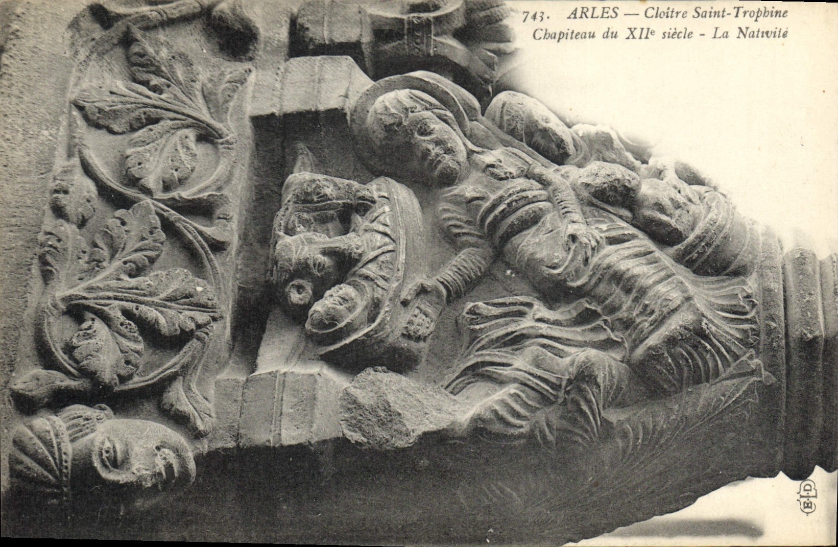 CPA Arles Cloitre Saint Trophime Chapiteau du XII siecle la Nativite 