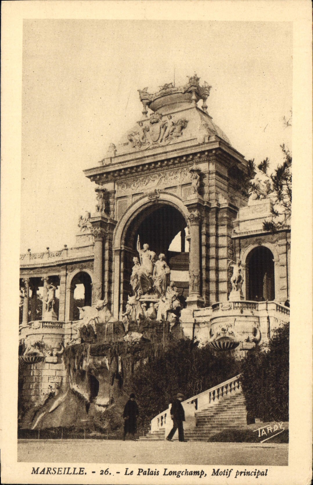 CPA Marseille le Palais Longchamp Motif Principal