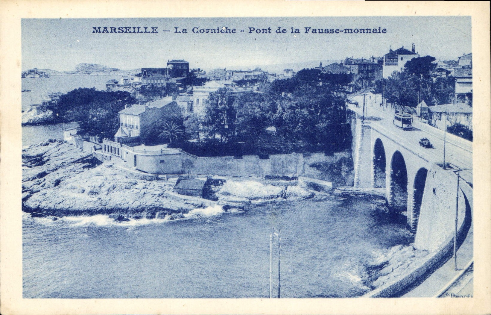 CPA Marseille la Corniche Pont de la Feusse Monnale 