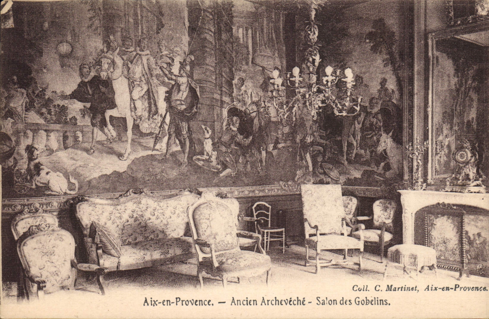 CPA Aix en Provence Ancien Archeveche Salon des Gobelins 