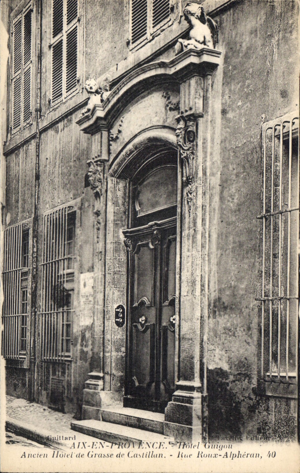 CPA Aix en Provence Hotel Guigon Ancien hotel de Grasse de Castillan rue Roux Alpheran 