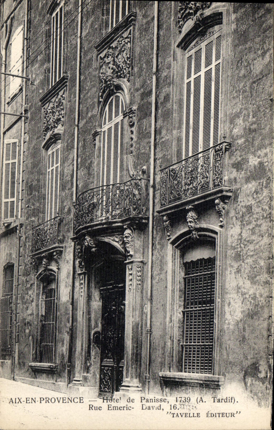 CPA Aix en provence Hotel de Panisse 1739 a Tardif rue Emeric David 16 