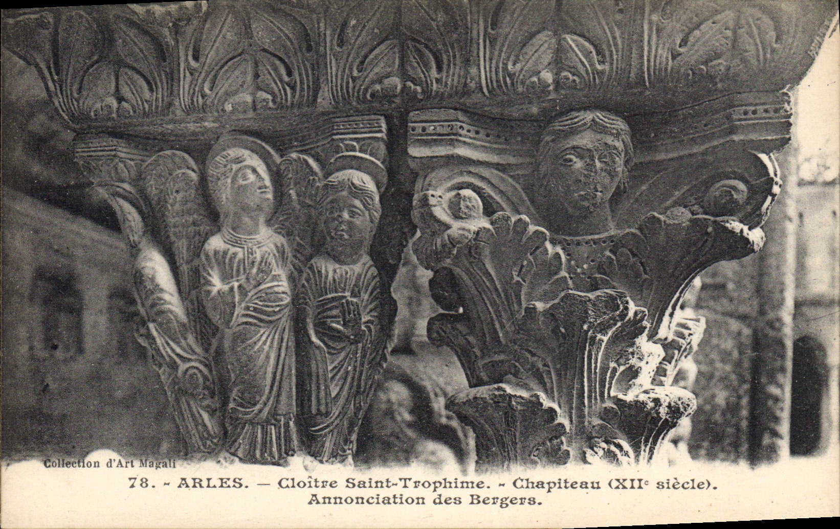 CPA Arles Cloitre Saint Trophime Chapiteau XII siecle Annonciation des Bergers 