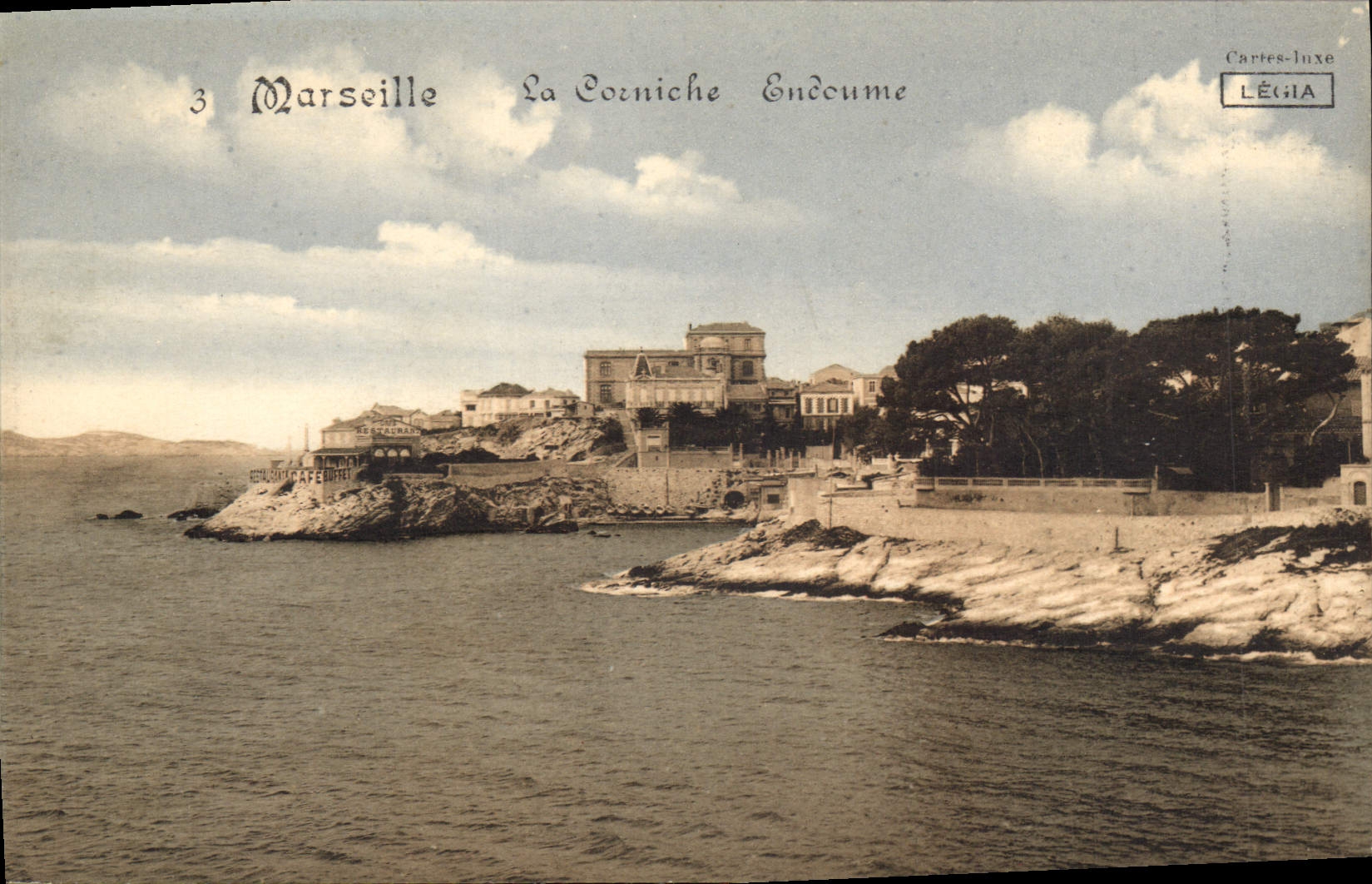 CPA Marseille la Corniche Endoume 