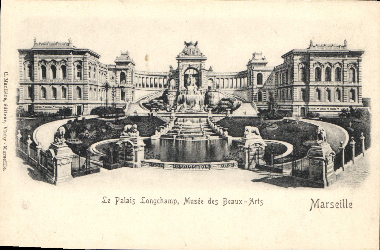 CPA Marseille Le Palais Longchamp Musee des Beaux Arts 