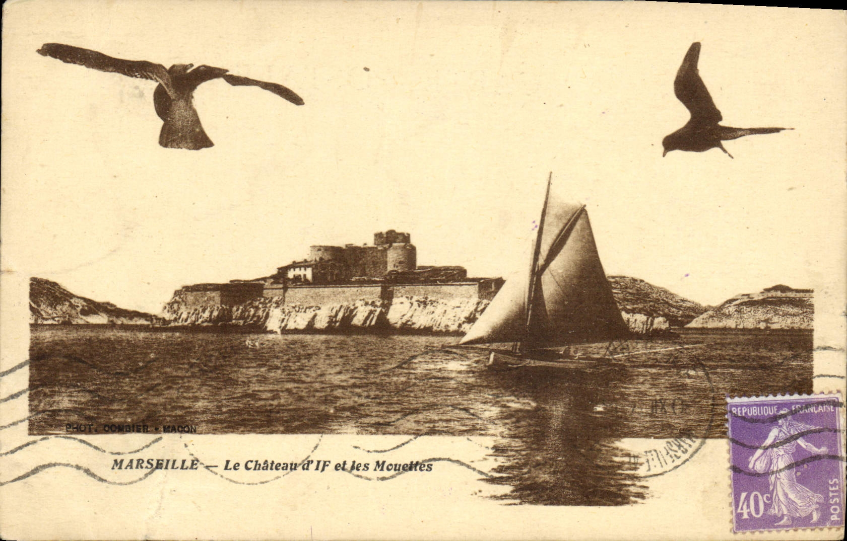 CPA Marseille le Chateau d'If et les Mouettes