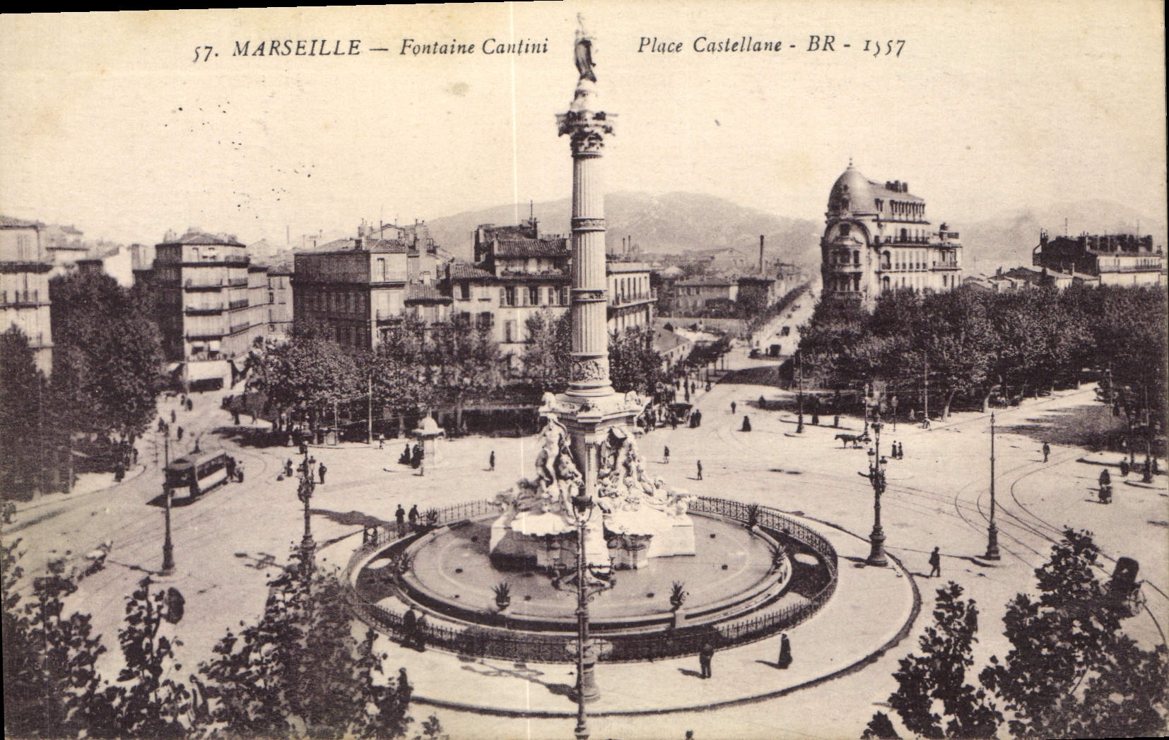 CPA Marseille Fontaine Cantini Place Castellane