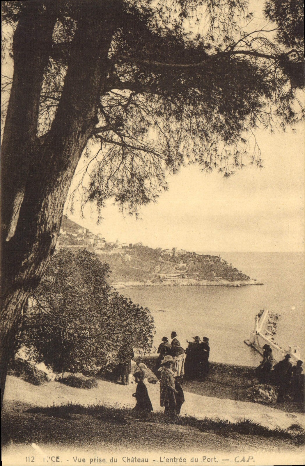 CPA Nice vue prise du Chateau l'entree du Port 