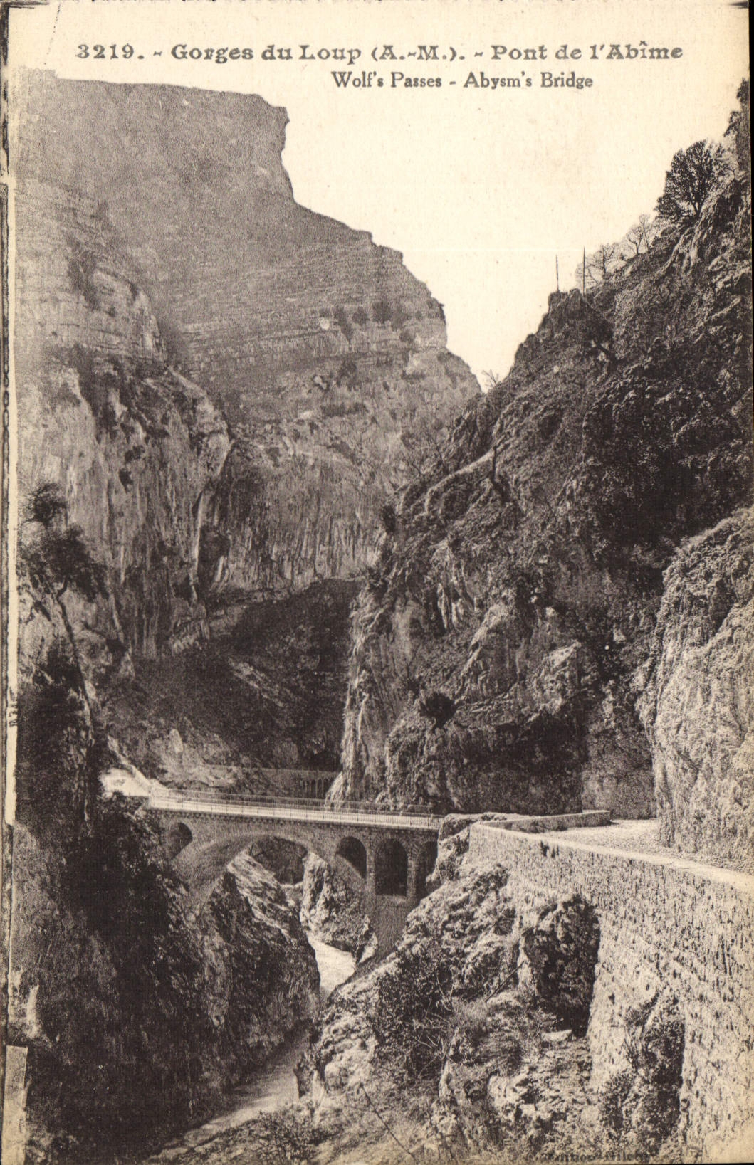 CPA Gorges du Loup A M Pont de l'Abime 