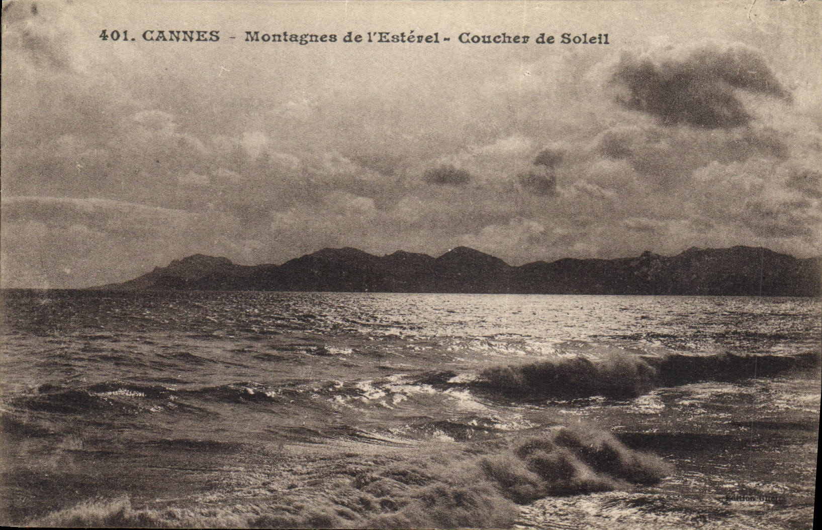 CPA Cannes Montagnes de l'Esterel Coucher de Soleil