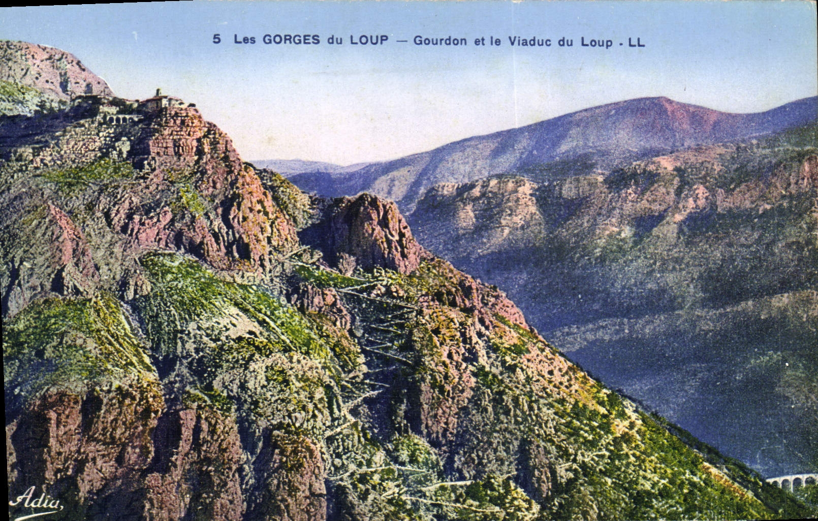 CPA Les Gorges du Loup Gourdon et le Viaduc du Loup