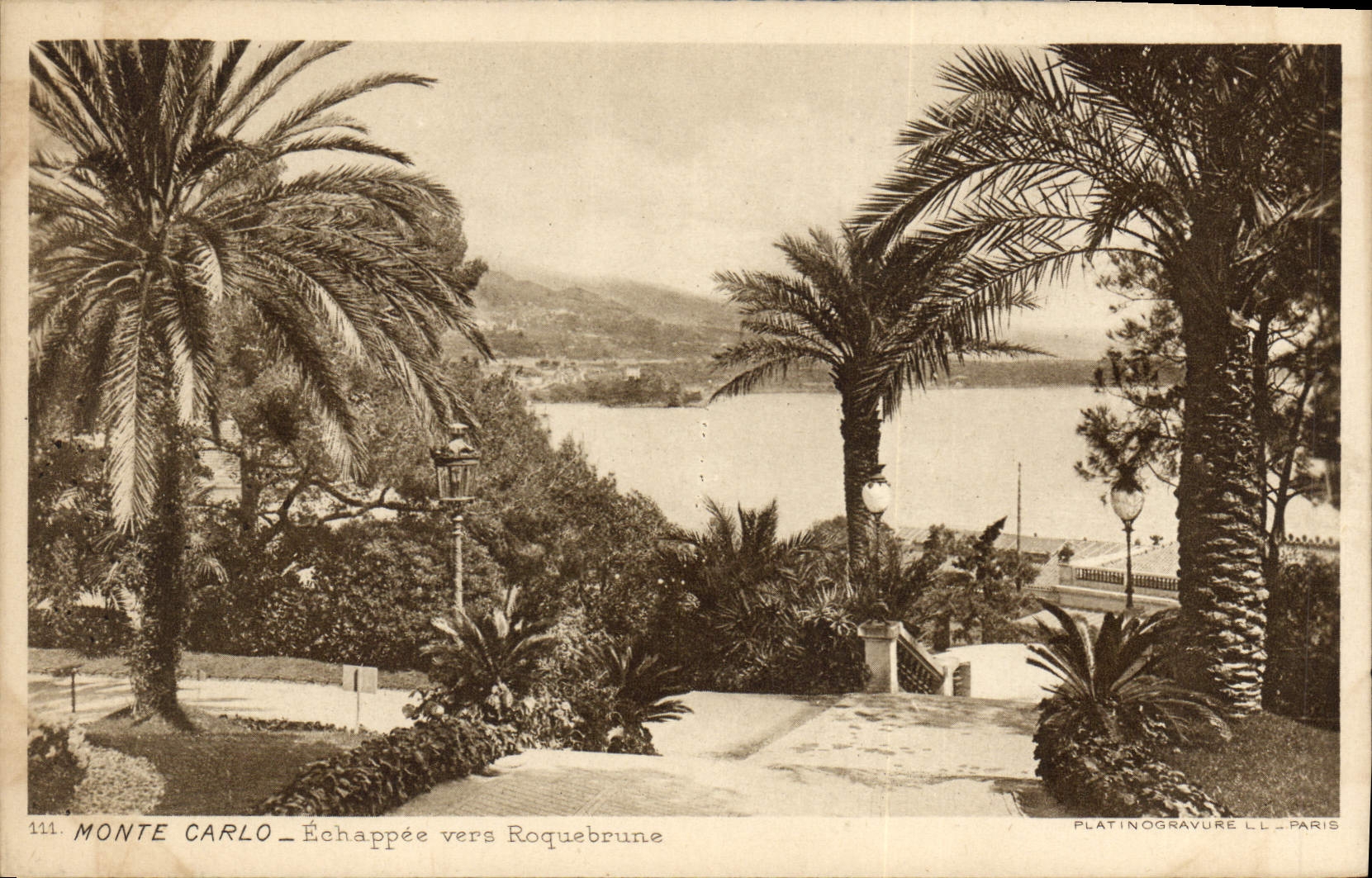 CPA Monte Carlo Echappee vers Roquebrune 