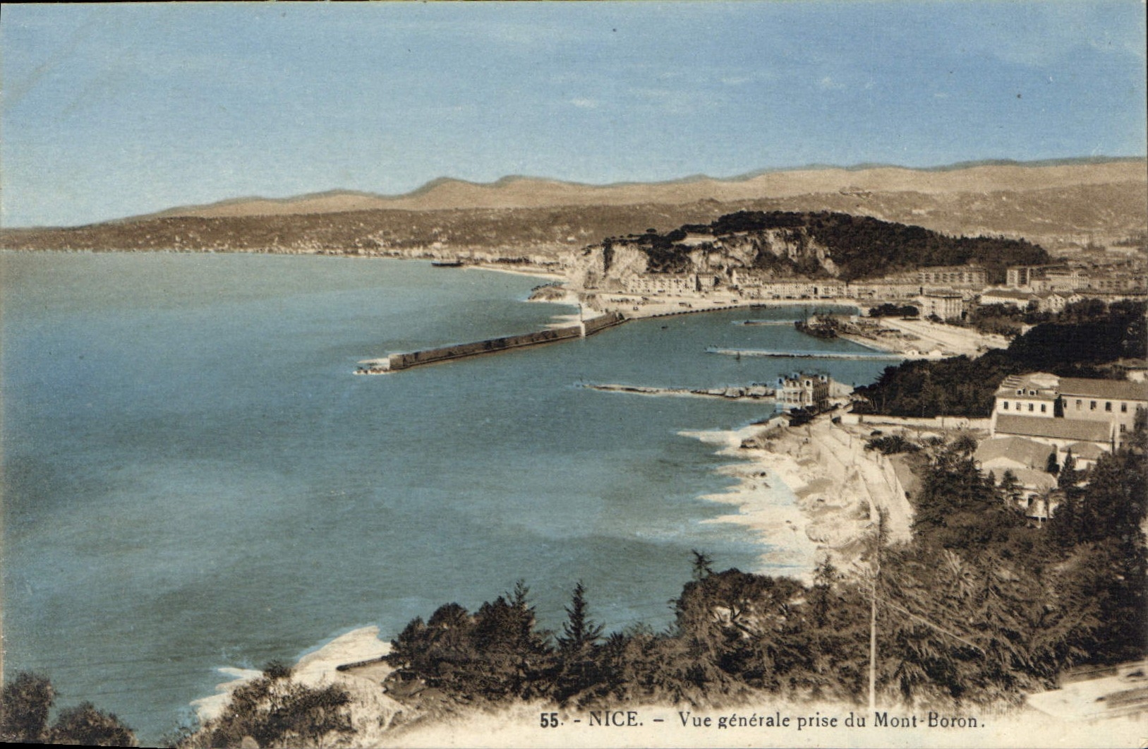 CPA Nice vue generale prise du Mont Boron 