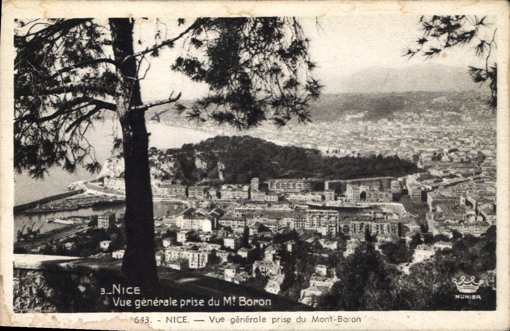 CPA Nice vue generale prise du Mont Boron 