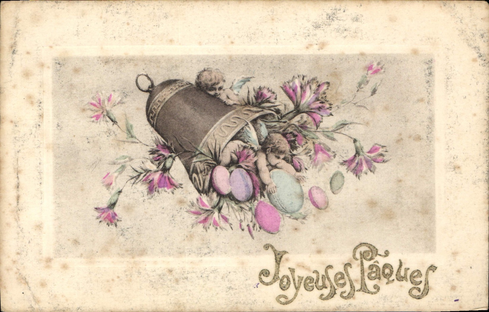 CPA Joyeuses Paques Fleurs