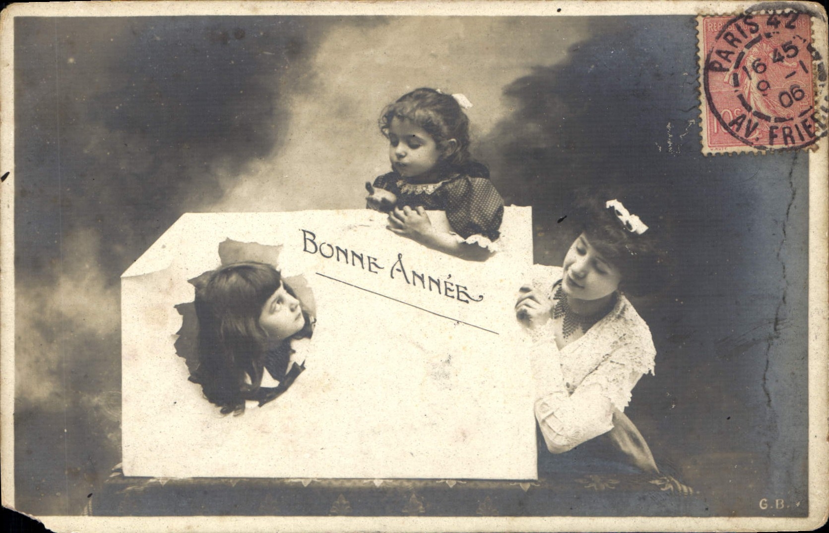 CPA Bonne Annee Enfants