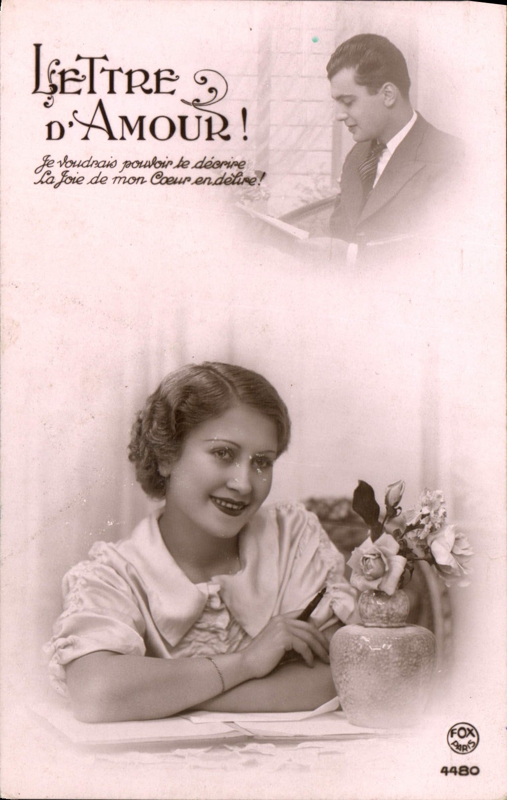 CPA Lettre d'Amour Femme